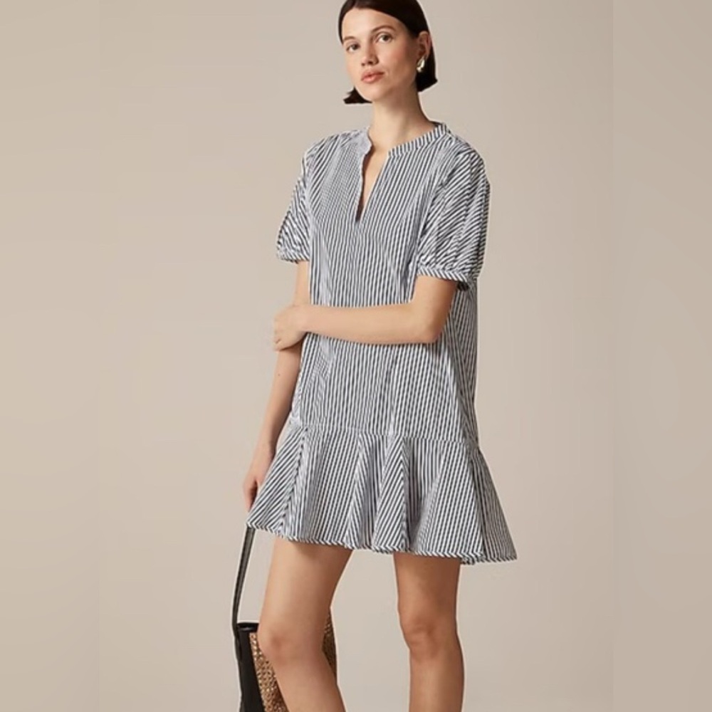 J. Crew Delilah Dress NWT XL Striped Poplin